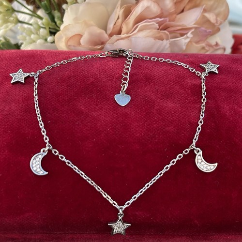 Sterling silver moon stars - silver,