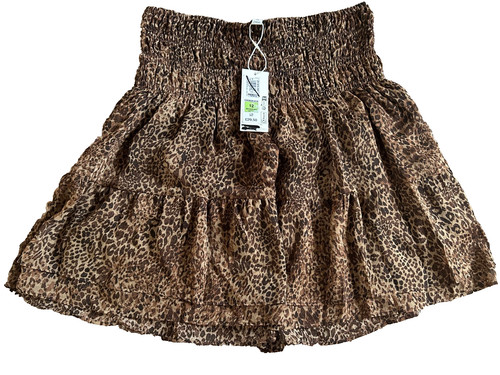 Leopard print tiered mini - leopard,