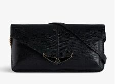 Zadig & Voltaire Borderline Embossed Clutch Black crossbody bag RRP £490 BNWT