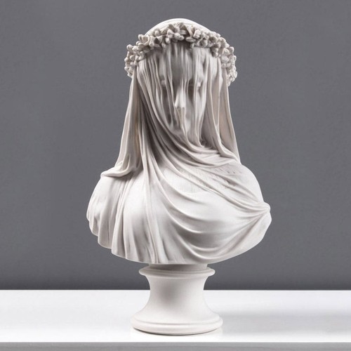 Veiled lady bust sculpture - bust,