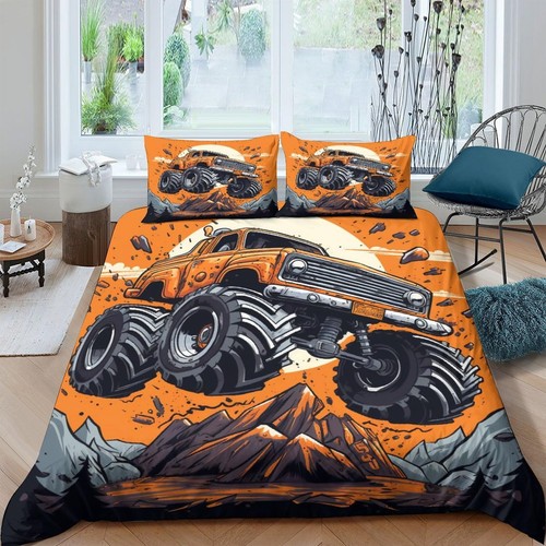 Monster truck quilt cover - monster,