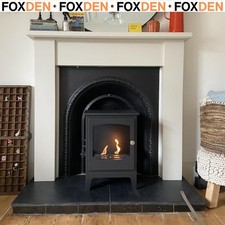 Vintage Freestanding Ethanol Fireplace Bioethanol Heater 3 Hours Burning Time