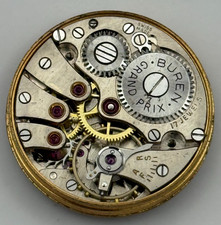 Buren 410 Grand Prix Watch Movement Manual Wind Vintage Parts Repair 25.1mm