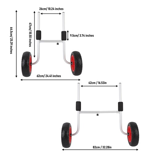 Canoe trailer trolley - canoe, top