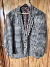 Vintage Tweed Wool Men's Blazer Jacket Size Large 48 Chest Paisley Lining VGC