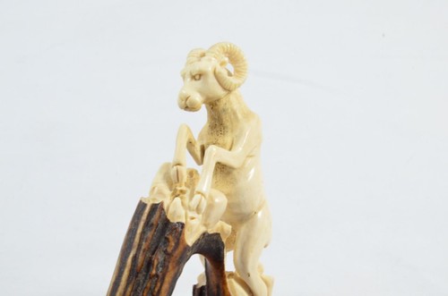 Hand carved large ram - hand, walking