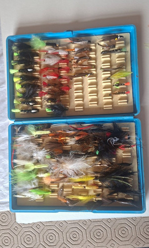 Vintage fox box trout fly - box,