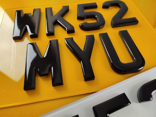 Square 4x4 number plates - square, 11x8"