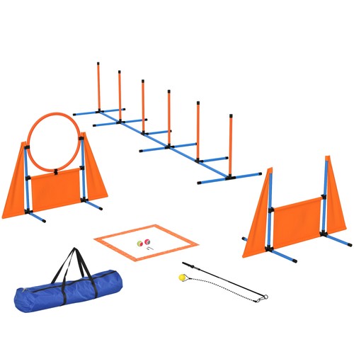 Pawhut seven piece dog agility - pawhut, seven-piece