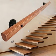 Wooden stair handrail step - 1m,