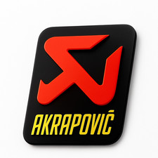 AKRAPOVIC 3D Aluminium Heatproof Exhaust Sticker – 65x50mm Heat-Resist Decal