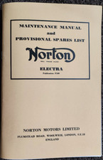 Norton Electra Maintenance Manual and Parts List Combined