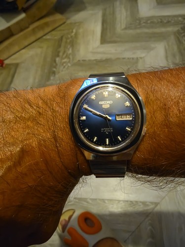 Seiko mens vintage watch blue - watch,