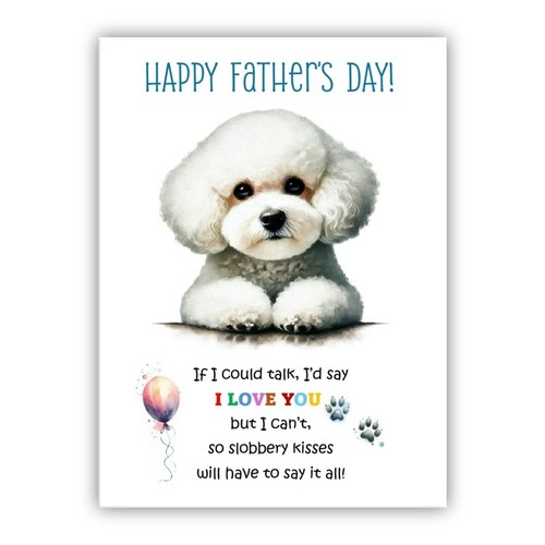 Father day bichon frise dog - frise,