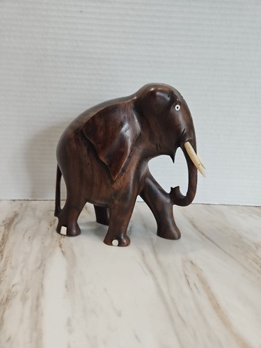 Vintage wooden elephant - wooden,