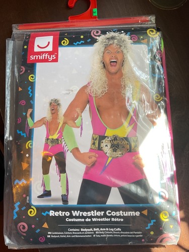 Men retro wrestler costume - men’s,
