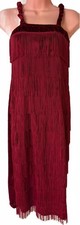 Burgundy Flapper Dress Fringe