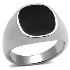 Mens onyx ring signet pinky