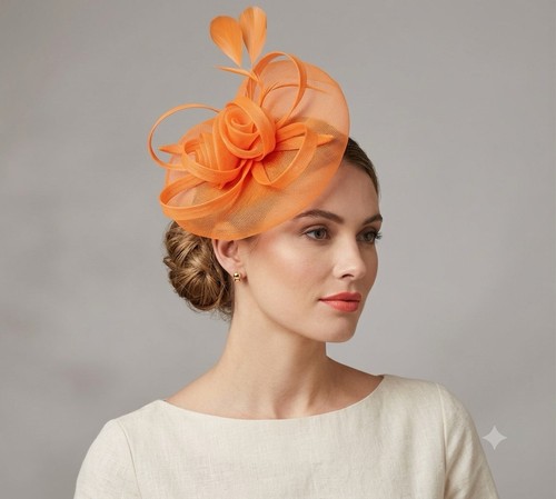 White fascinator also baby - white, on