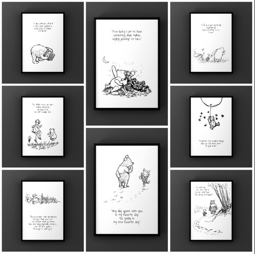 Nursery print winnie the - nursery,