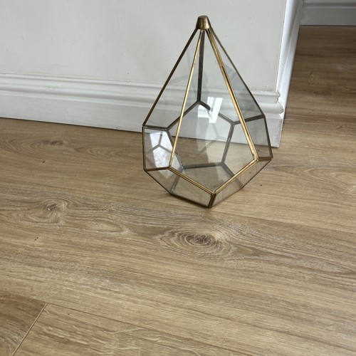 Geometric glass terrarium box - glass,