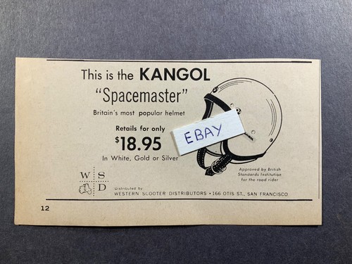 1964 kangol spacemaster - ad.,