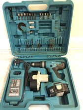 Makita 8391D Cordless 18V Combi Hammer Drill  + 2 Batteries, Case & Accessories