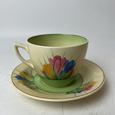 Antique Vintage Clarice Cliff Spring Crocus Windsor Cup & Saucer