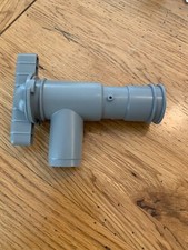 CARAVAN MOTORHOME 28MM DRAINAGE TAP GREY WASTE WATER