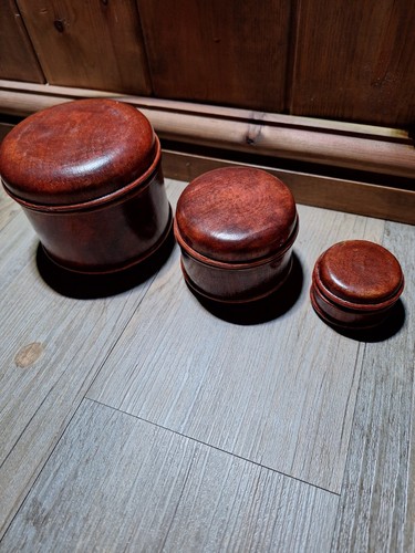 Wooden lidded nesting - lidded,