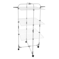 JVL Foldable 3 Tier Drying Rack, White