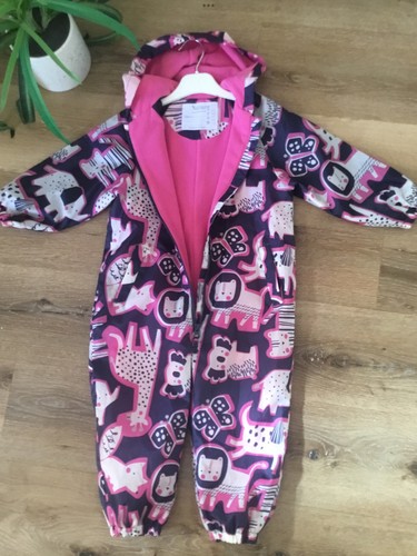 Nutmeg girls hooded puddlesuit - nutmeg,