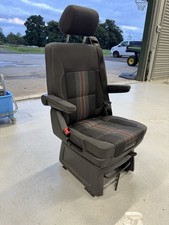 VW Caravelle T5 Passenger Captain Seat/ Reclines/Swivel 180/ Arm Rests/ on rails