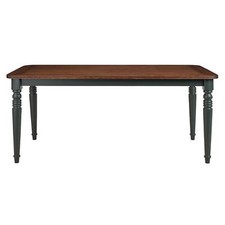 Queensbury Wooden Table Large Dining Table with Oak Top 8 seater - Bottle Green