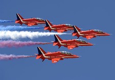 RED ARROWS PLANE POSTER 1 (SIZES-A5-A4-A3-A2) + FREE SURPRISE A3 POSTER