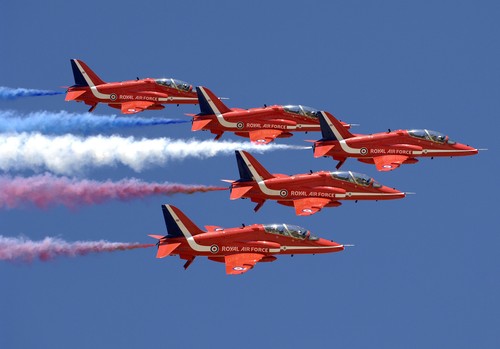 Red arrows plane - plane, poster
