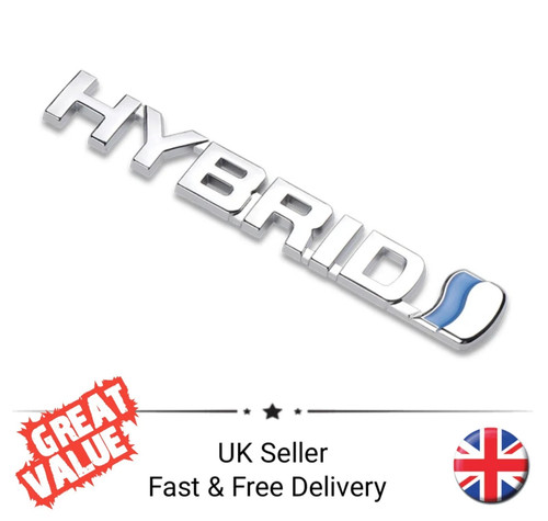 Hybrid badge emblem chrome - badge, 3d