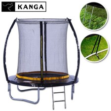 KANGA 6ft Outdoor Trampoline With Enclosure, Safety Net & Ladder Inc Warranty