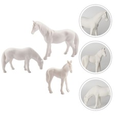  3 Pcs Horse Garden Ornaments Sculpture Decor Statues and Figurines