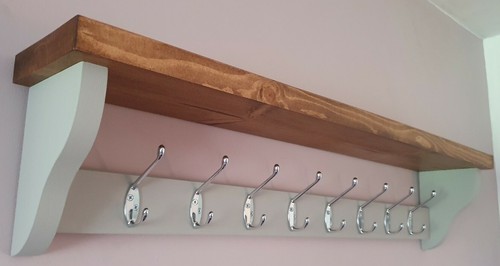 Wooden coat rack with - wooden, 8