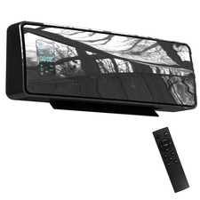 HOMCOM 2000W Ceramic Electric Heater with Fan, Wall Heater, Black