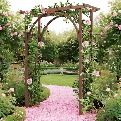 Wooden garden arch - garden,