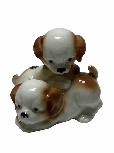 Vintage ceramic pair - vintage, puppy