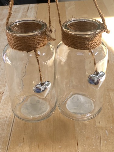 Pair hanging glass - hanging, jar