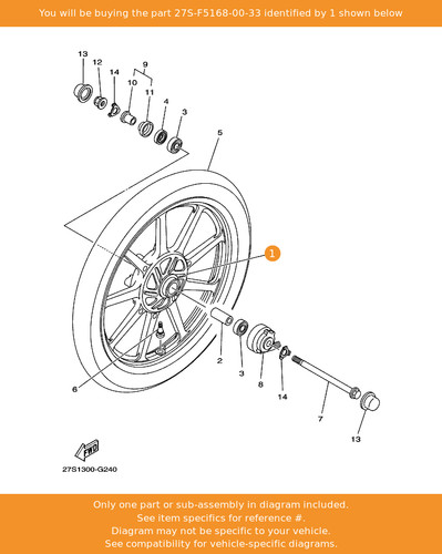 Yamaha cast wheel front - yamaha,