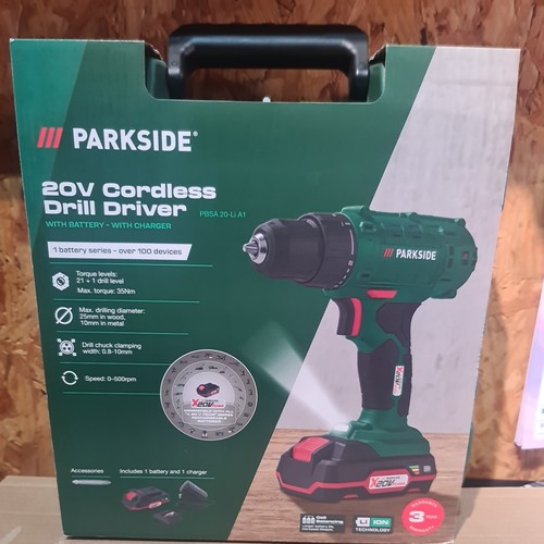 Parkside 20v cordless drill - 20v,