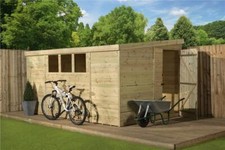 Empire 3000 Pent Garden Shed 10X6 10ft x 6ft SHIPLAP TONGUE & GROOVE PRESSURE TR
