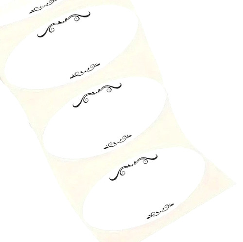 Blank labels oval jam jar - blank,
