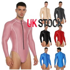 UK Men's Glossy Bodysuit Front