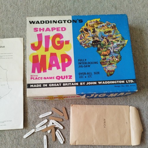Vintage waddingtons jig map - vintage,